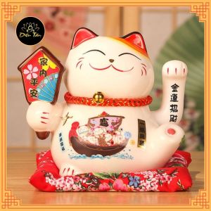 Mèo thần tài vẫy tay vật phẩm phong thủy khai vận đại cát