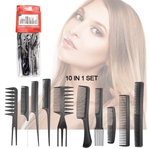 10Pcs Professional Styling Comb Set Salon Hairdressing Styling Tool Hair Cutting Comb Kit Great for All Hair Types