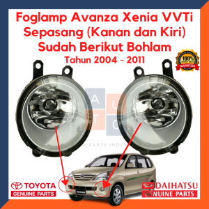 Foglamp Avanza VVTi / Lampu Kabut Avanza Xenia Old (Kanan dan Kiri) Berikut Bohlam Thn 2004 - 2011