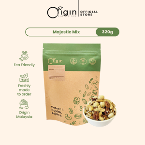 Origin Bulk Store Trail Mix -Macadamia Mix (Unsalted) 320g Big Pack Muslim Friendly