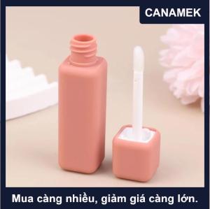【CANAMEK】 1PCS 5ml Lip Gloss Ống bàn chải que chà vuông lỏng Son môi Ống chai bơm lại Lip Balm container mỹ phẩm bao bì DIY