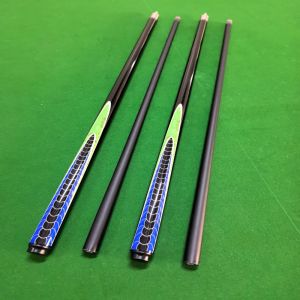 Chinese Style Black Eight Billiard Cue Large Head Cue Dragon Scale Carbon Fiber Cue 1/2 Split American Nine Ball Billiard Cue Multi-layer Leather Head