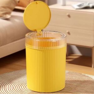 12L Round Rubbish Bin Garbage Bin Dustbin Office Bedroom Waste Bin with pop cap Tong Sampah Bekas
