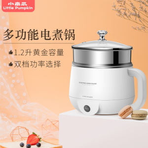 1.2L 600W Multifunctional Electric Cooking Pot with Steamer for 1-2 People Noodle Cooker Hot Pot Maker