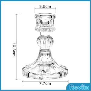 R.E. เชิงเทียนแก้ว เนื้อแก้วหนา แก้วเนื้อดี ใช้งานสะดวก candlestick