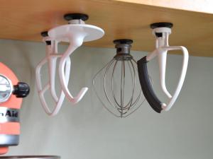 KitchenAid Mixer Single Attachment Mount | Space Saver | Organize your Flat Paddle Beater Wire Whisk Dough Hook Attachments (4pieces)