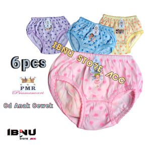 6 Pcs Sempak Celana Dalaman untuk Anak Perempuan umur 1-10 tahun