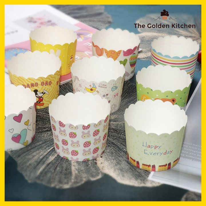 50+ pcs/Roll Colourful Small Paper Cup for Muffin Cup Bekas Kek