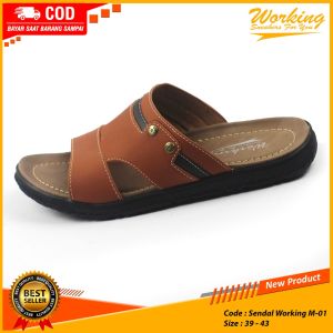 Sandal slop Kulit pria terlaris
