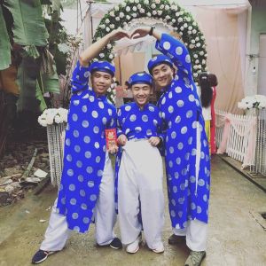 Combo trọn bộ áo dài nam nữ khăn áo mừng thọ vải siêu mềm đẹp không nhăn