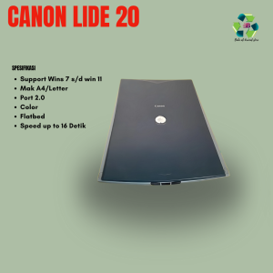 Scanner Pemindai Canon lide 20 Color dokumen Color  support win 11 Tak Perlu Adaftor
