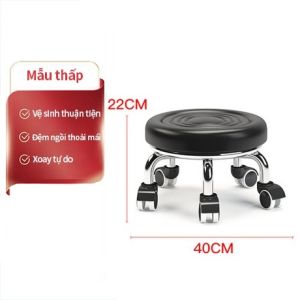 Ghế quầy bar xoay ghế đôn nâng hạ ghế chân cao hiện đại có tựa lưng ghế tròn tiệm làm đẹp