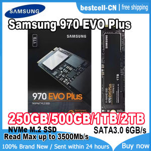 Samsung SSD 970 EVO Plus MLC NVMe M.2 2280 500GB 1TB 2TB Drive negeri pepejal dalaman PCIe 3.0x4 250GB untuk Desktop Laptop SSD