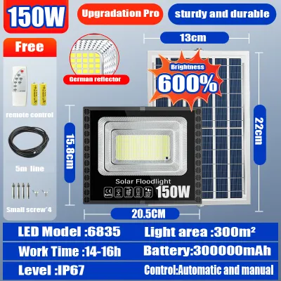 Buy 1 Take 1 solar light 2000W 50000W Solar Led Lights Outdoor Flood Light Street Lamp Waterproo outdoor waterproof IP68 original 606LED 680000mAh with solar panel garden lamp room night light bulb for courtyard automatic with remote