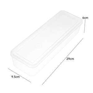 10pcs Vegetable Food Storage Boxes with Lid / Clear Rectangular Scallion Spaghetti Container / Multi-Purpose Kitchen Organizer for ScallionOnions Fruit / Large Capacity Dampproof Refrigerator Crisper