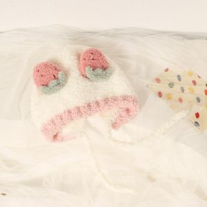 MARBLEX Thickened Autumn Winter Hats Cute Fruit Cold-proof Warmer Warm Bonnet Cartoon Warm Newborn Cap Outdoor