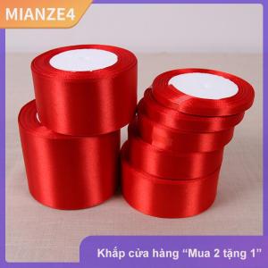 [COD] MIANZE4 Greenwind Ruy Băng Lụa Satin 25 Yard Màu Đỏ Ruy Băng Trang Trí Tiệc Cưới Gói Quà Trang Phục Giáng Sinh Năm Mới Vải May Tự Làm Màu Đỏ 6Mm