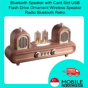 Retro Stylish Wireless music Radio FM Bluetooth Speaker with Card Slot