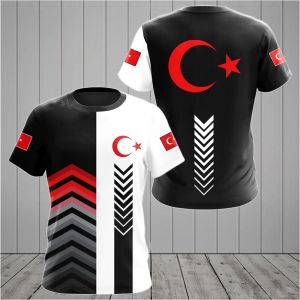 Türkiye Element Mens T-shirt3D Print Casual Fashion Breathable Round Neck T-shirt Free Custom Name Street Mens and Womens Top h260615