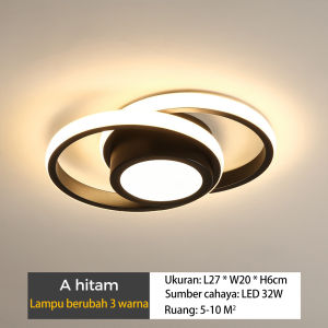 3 Warna Lampu Lorong Plafon LED Ceiling Light Lampu Hias Rumah Ruang Tamu Kamar Minimalis Tempat Lampu Plafon LED Ceiling lamp 36W Ruang Tamu Kamar Minimalis Tempat Lampu