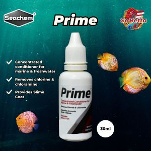 🇸🇬 GOBETTA SEACHEM PRIME 30 ML ANTI CHLORINE (RE-PACKAGED) CONCENTRATED CONDITIONER FOR FRESH WATER AND MARINE DECHLORINATOR FISH AQUARIUM SHOP AQUATIC SHOP FISH SINGAPORE ONLINE SHOP FISH TANK SHOP AQUARIUM SUPPLIES FRESHWATER FISH STORE SALTWATER FISH