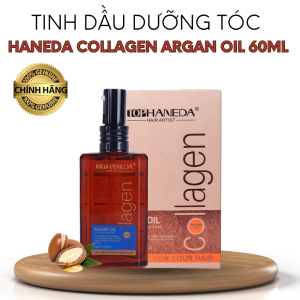 Tinh dầu dưỡng tóc Top Haneda Collagen Argan Oil 60ml cho tóc bóng mượt chuẩn salon tại nhà