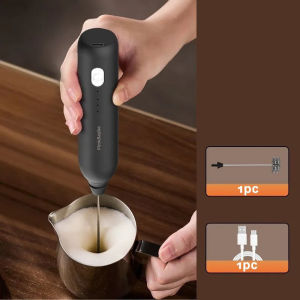 Milk Frother Handheld Foam Maker Stainless Steel One Touch Portable Latte Cappuccino Easy Wash Home Kitchen