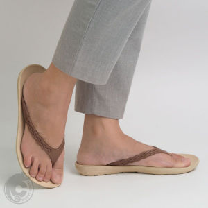 Sandal Jepit Wanita Camou Mara Oatmeal Polos Camao Camau Comou Samdl Capit Cewek Comau - Biscotti