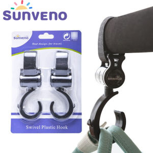Sunveno Baby Stroller Hooks Pram Rotate 360 Diaper Bag Hanger Baby Kids Activity Gear Stroller Accessories 2pcs/set