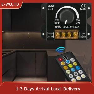E-WOITD 1 Set Stepless Dimming DC5-24V 30A LED Strip Light Knob Switch Dimmer With Wireless RF Controller For 5050 SMD COB CCT Tape Lights