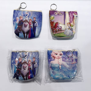 Cute Cartoon Character Coin Purse Wallet with Zipper Chain Pu-leather Wallet