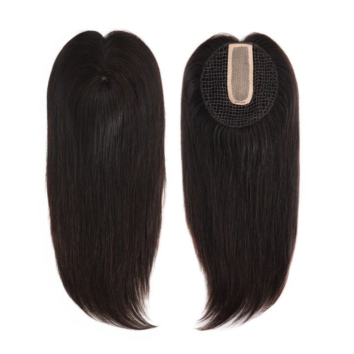 Integration Net with Silk Top Part Hair Toppers for Women