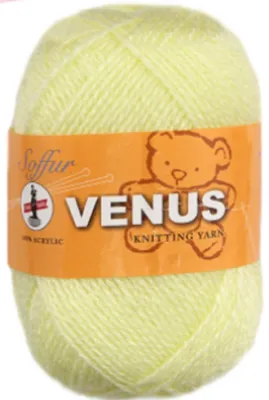 ไหมพรม ไหมฟู วีนัส VENUS Soffur Knitting Yarn 50 กรัม เหมาะสำหรับ ถักตุ๊กตา ถักกล่องกระดาษทิชชู่ ถักดอกไม้ SET 1