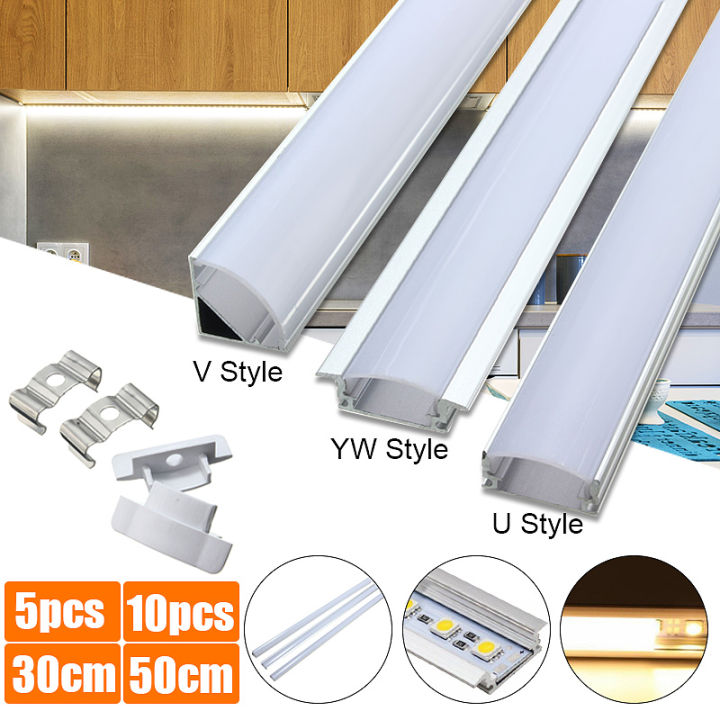 U V YW Style 50cm With Adhesive Back Aluminum Channel Holder Milk