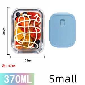 Borosilicate Glass Container Lunch Box Set Airtight Microwavable Heat Resistance Anti Leakage Glass Lunch Box Kitchen Accessories Multipurpose