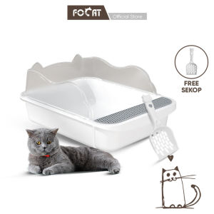 FOCAT Pet Litter Box Open Top High Ceiling M61 Toilet Pasir Kucing Anjing Desain Terbuka FREE SEKOP