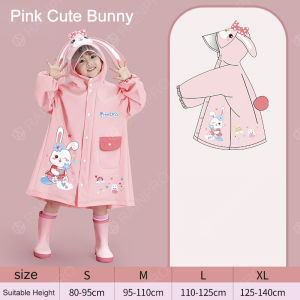 RAINPRO 3D Cartoon Kids’ Raincoat – Full-Body Design with Backpack Slot for Boys & Girls in Kindergarten & Primary School