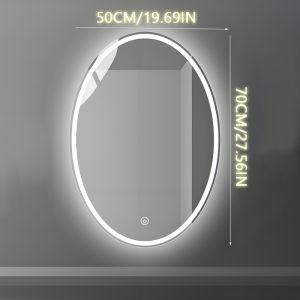 LED bathroom tricolor mirror with light irregular intelligent makeup mirror Wall Mount Decorative