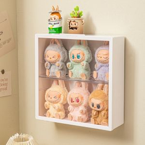 LKMART Transparent Labubu Doll Storage Case Large Capacity Diy Hand-made LABUBU Display Box Dust Proof Doll Toy Clear Display Stand Studio