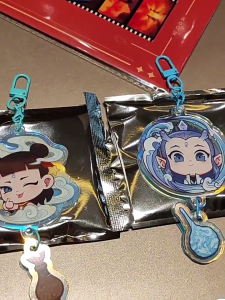 Anime Inspire Nezha Acrylic Pendant Charm for Fashionable Women and Personalize Styles Gifts Seekers Daily Use