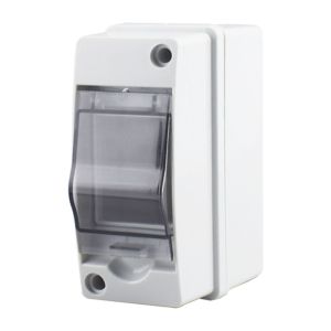 NOBLELUX 1Pcs IP65 Waterproof Waterproof Distribution Box 2 Way HT-2 Solar Junction Box PC ABS Plastic Air Switch Box for Outdoor Electrical
