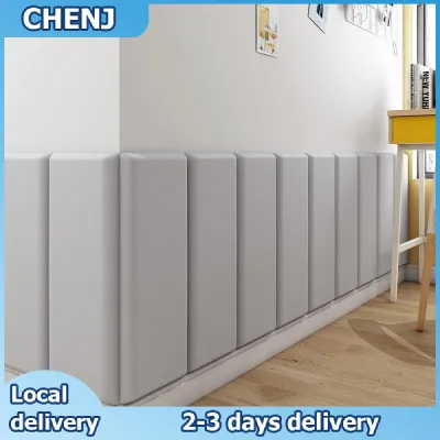 CHENJ DIY 3D Wall Mounted Headboard Soundproof Wall Panels Upholstered Anti Collision Bedside Tatami Soft
