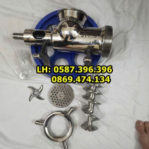 Cối đùn thịt 22 32 INOX công nghiệp |Máy đùn thịt KHÔNG MÔ TƠ | Cối xay xươngxay cổ gà xay cua