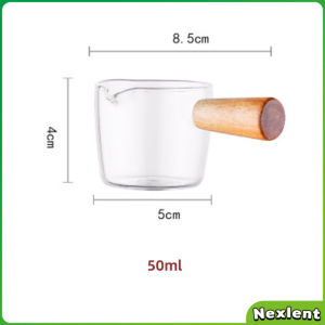 Thickened Glass with Wooden Handle Espresso Cup Mini Milk Cup