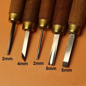 Hanson8 Wood Carving Chisel White Steel Hand-made Woodworking Root Carving Nuclear Flat Round Printmaking Lettering 4Y1Z7