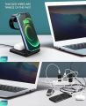 Wireless Charging Station,3 in 1 Fast Charging Station,Wireless Charger Stand for iPhone 15/14/13/12/11 Pro Max/X/Xs Max/8/8 Plus, AirPods 3/2/pro, iWatch Series 8/7/6/5/SE/4/3/2. 
