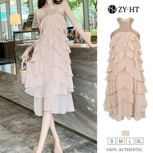 ZY.HT EraVogue Váy nữ váy hồng váy sequin váy viền cổ váy cao cấp váy cưới váy gợi cảm váy Pháp 20449