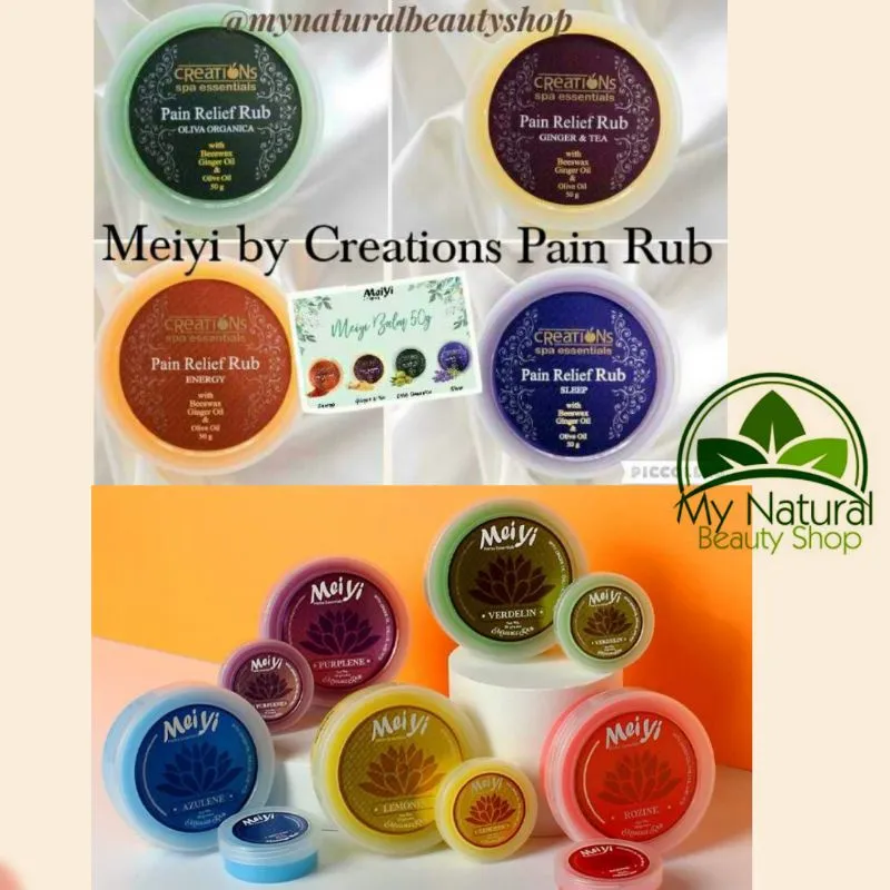 Creations Spa Essentials Pain Relief Rub and Healing Oil / Meiyi Massage Rub