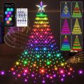 Smart Christmas Tree Lights with Ring Indoor Outdoor, 6.6FTx16 String 320 LED APP & Remote Control DIY Color Changing Christmas Tree Ring Lights Timing Music Sync for Christmas Tree Decorations. 