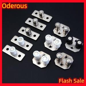 Oderous 2Pcs Floor Mount Sliding Wooden Door Guide Roller Retainer Top